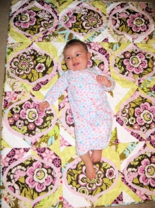 6 Months Old- On Courtney's Quilt