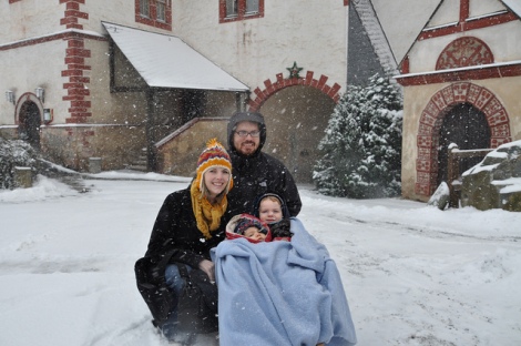 Week 50: First time on a sled- Near Gera, Deutschland with Familie Heiland